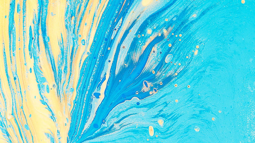 stains, spots, paint, Blue and Yellow HD wallpaper