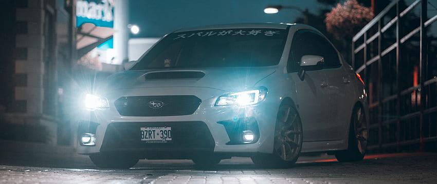 subaru, car, headlights, glow dual wide background, 2560X1080 Subaru HD wallpaper