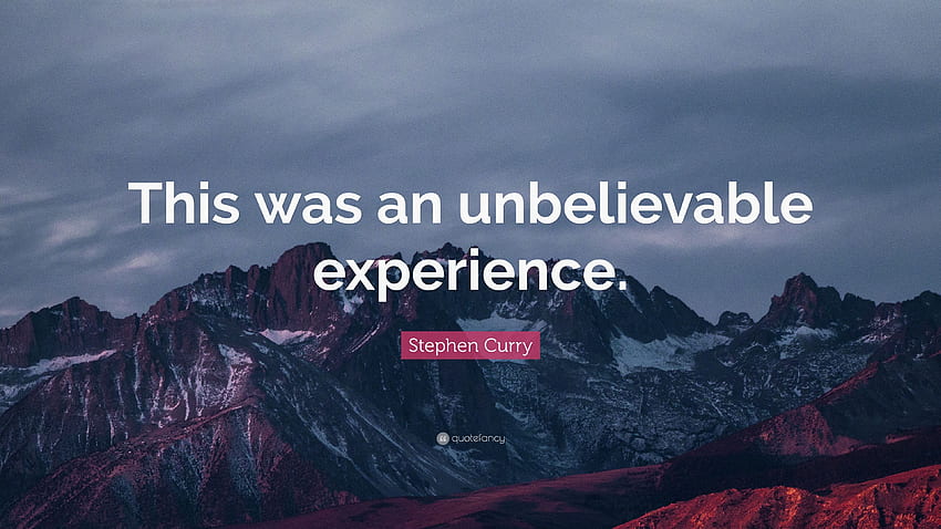 Citazione di Stephen Curry: “Questa è stata un'esperienza incredibile, Stephen Curry Logo Sfondo HD