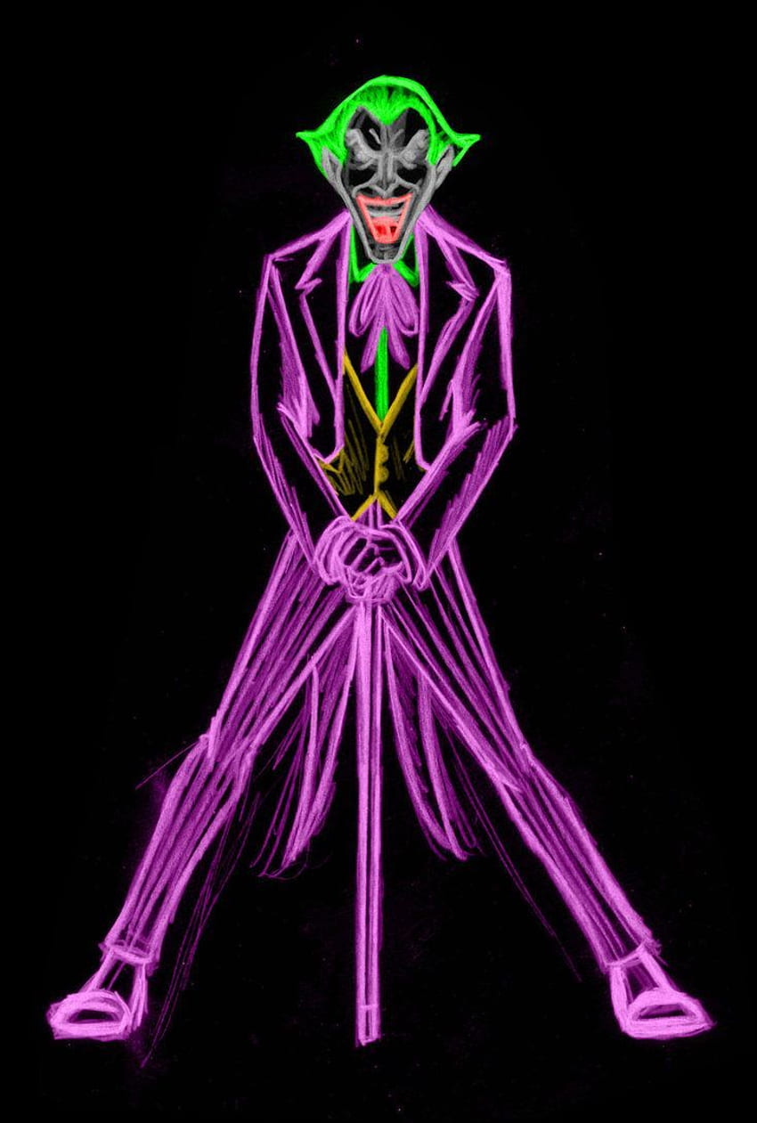 Wallpaper Neon Joker, Neon, Purple, Sleeve, Gas, Background - Download Free  Image