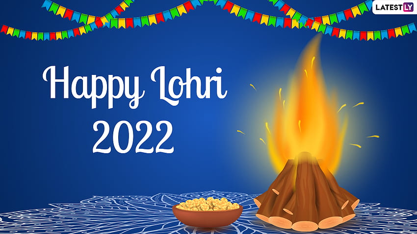 Lohri 2022 et en ligne: Souhaitez bonne Lohri avec de nouveaux messages WhatsApp et des salutations GIF à la famille et aux amis Fond d'écran HD