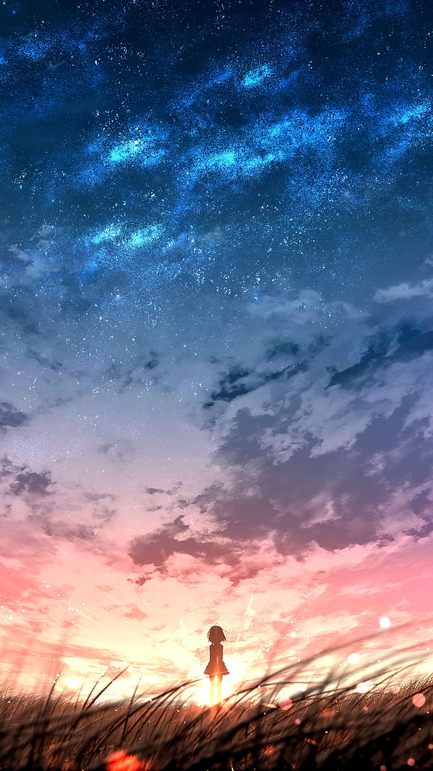 Anime, Sky, Scenery, Sunrise, phone , , Background, and . Mocah HD ...
