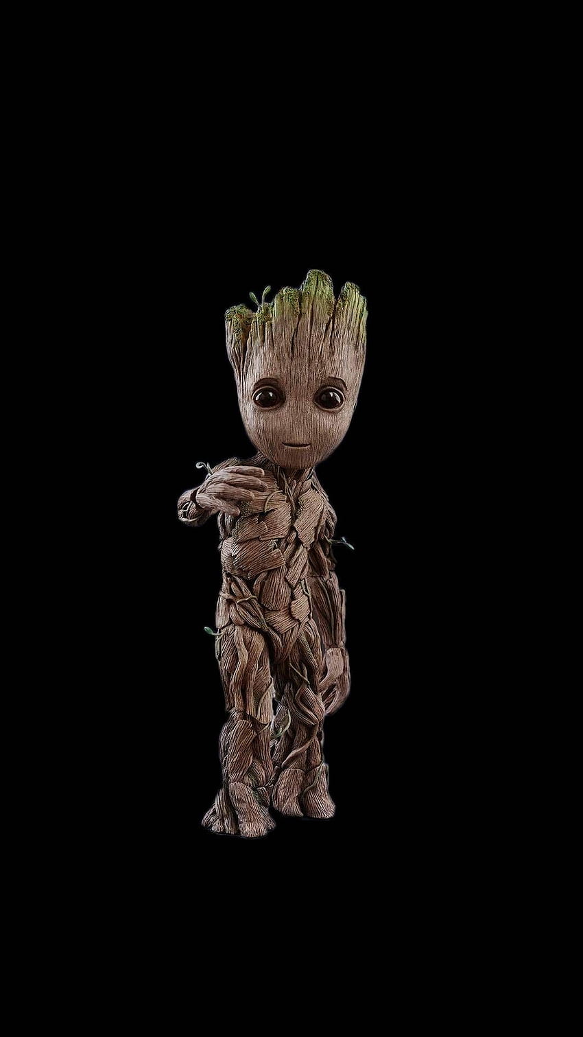 Groot, głowa, figurka, fikcyjna postać, zabawka, rzeźba, Baby Groot iPhone Tapeta na telefon HD