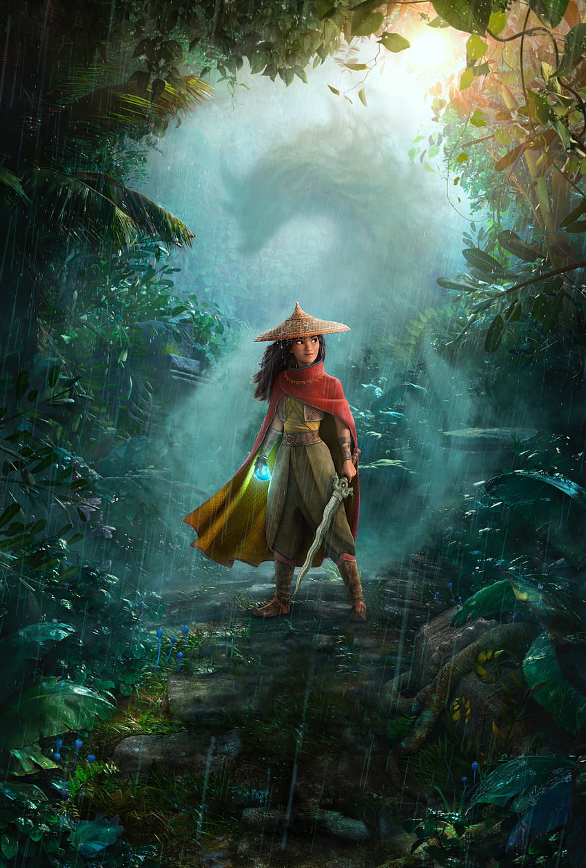 Raya and the Last Dragon, poster film 2021, film animasi wallpaper ponsel HD