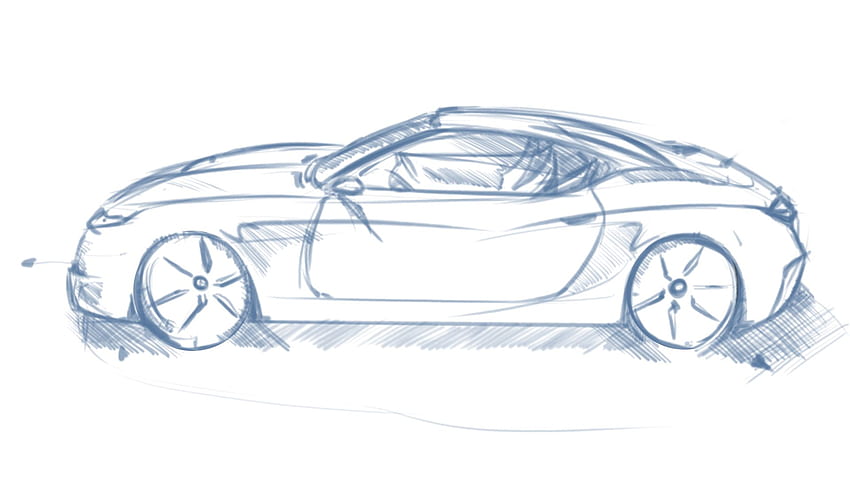 Concept Car Drawing, Pencil, Sketch, Colorful, Realistic Art HD wallpaper