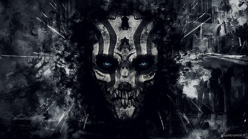 Evil Skull, Dark Evil Skull HD wallpaper
