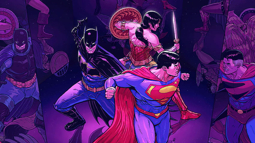 Batman Superman Mujer Maravilla Dc Fandome Superhéroes y fondo de