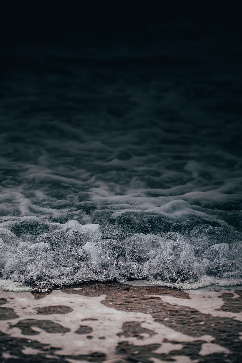 Water, Sea, Macro, Close-Up, Foam, Wave HD phone wallpaper