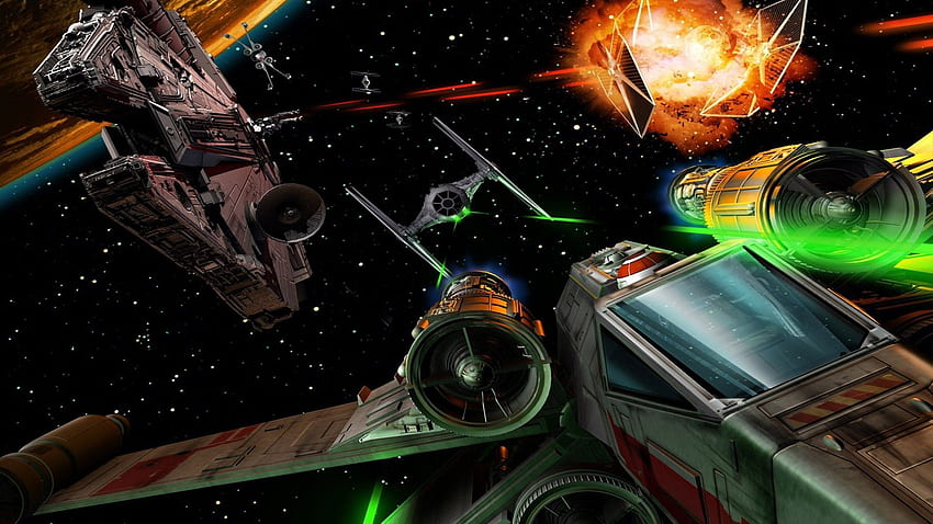 Star Wars Millennium Falcon Raumschiff Kampf Action Adventure , Falcon Star Wars HD-Hintergrundbild