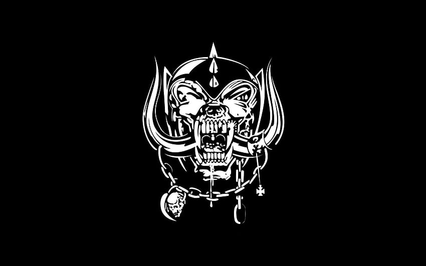 Motorhead Heavy Metal Hard Rock Dark Skull Czaszki Wysokiej jakości, czarna metalowa czaszka Tapeta HD