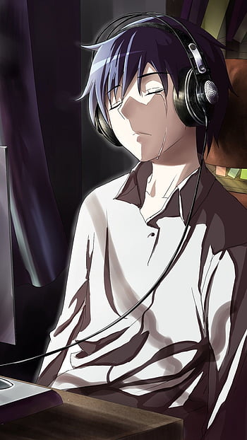 Scared anime face. Manga style big blue eyes, - Stock Illustration  [65574735] - PIXTA