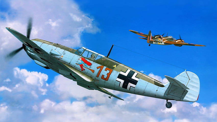Messerschmitt, Messerschmitt Bf 109, Luftwaffe, Artwork, Military Aircraft, World War II, Germany / and Mobile Backgrounds HD wallpaper