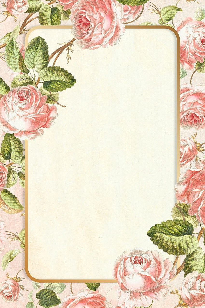 premium illustration of Rectangle floral pattern frame vintage. Vintage floral background, Flower illustration, Vector flowers HD phone wallpaper