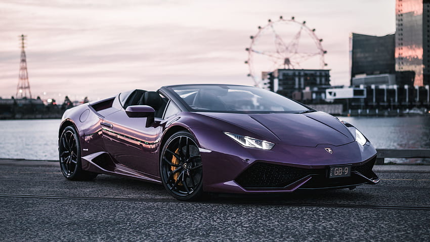 Purple Lamborghini Huracan ,, Purple Car HD wallpaper