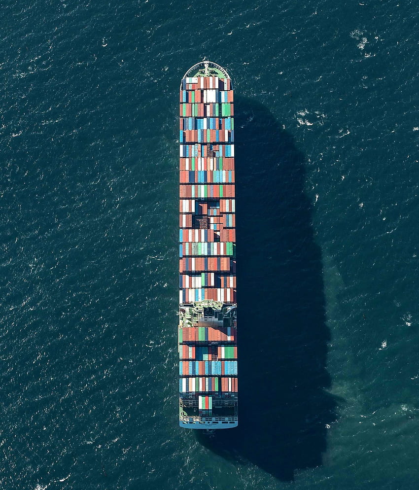 Ein 1.000 Fuß langes Frachtschiff. Luft, Luft, Minimal, Handelsmarine HD-Handy-Hintergrundbild