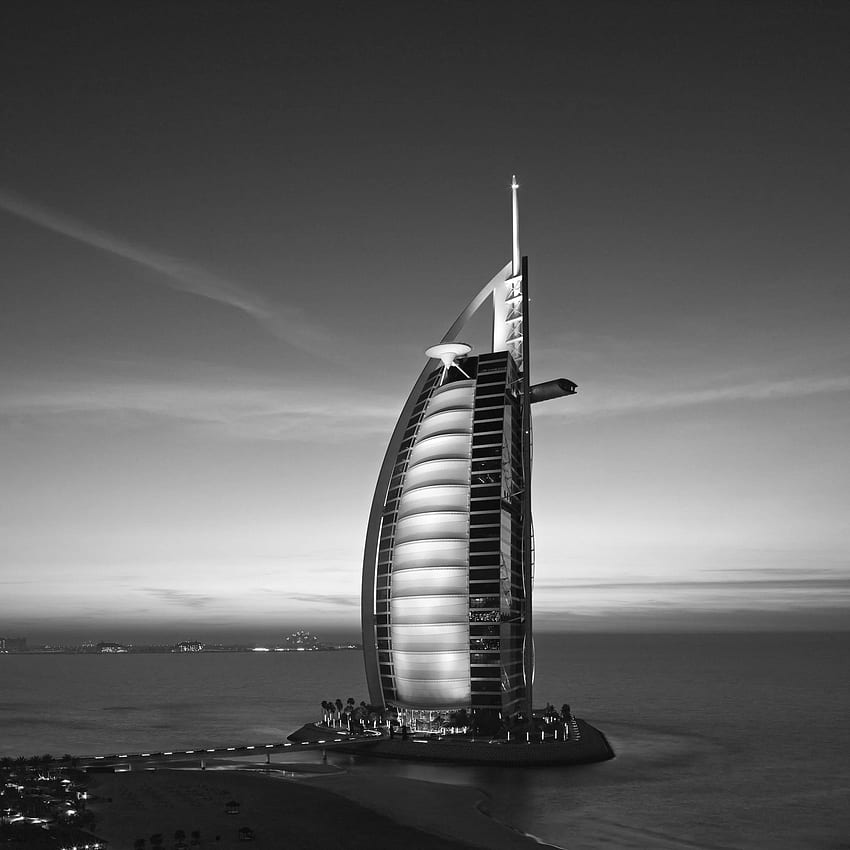 Burj Dubai City – Tippen Sie hier, um mehr Schwarz-Weiß-Stadt zu sehen HD-Handy-Hintergrundbild