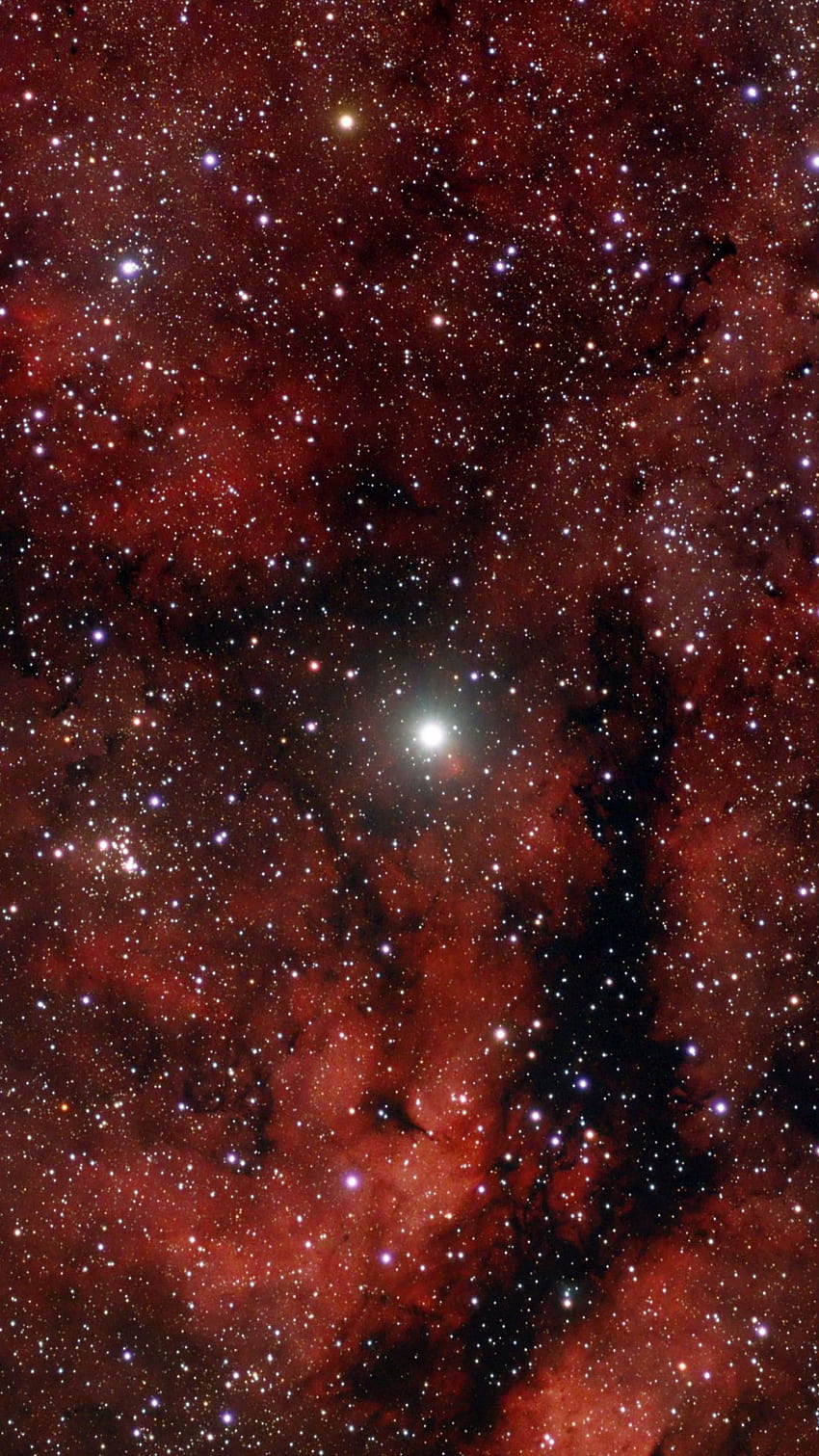 Ruang Merah Hitam Nebula Bersinar Bintang Galaksi Galaksi . , iPhone Galaxy Hitam dan Merah wallpaper ponsel HD