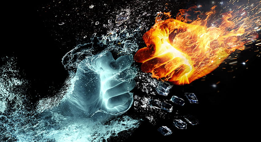 Wasser, Feuer, Verschiedenes, Verschiedenes, Spray, Hände, Scherben, Smithereens HD-Hintergrundbild