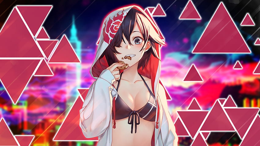 Heiß, Anime-Mädchen und Keks, neugierig HD-Hintergrundbild