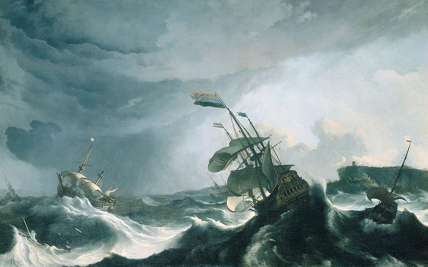 Weltberühmte Gemälde der enden Kunst - Schlechtes Wetter von Anton Tschechow - -, Berühmte Gemälde Computer HD-Hintergrundbild