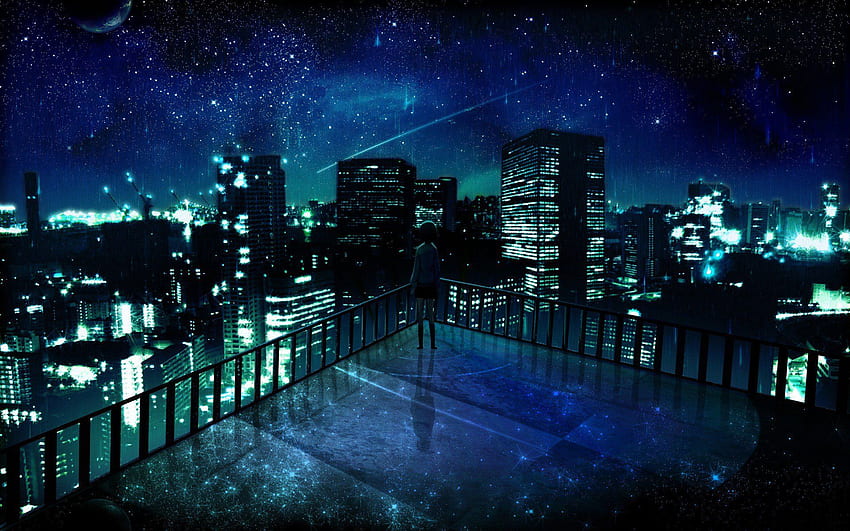 Anime City Rain - , Anime City Rain Background on Bat, Anime City Aesthetic  HD wallpaper | Pxfuel