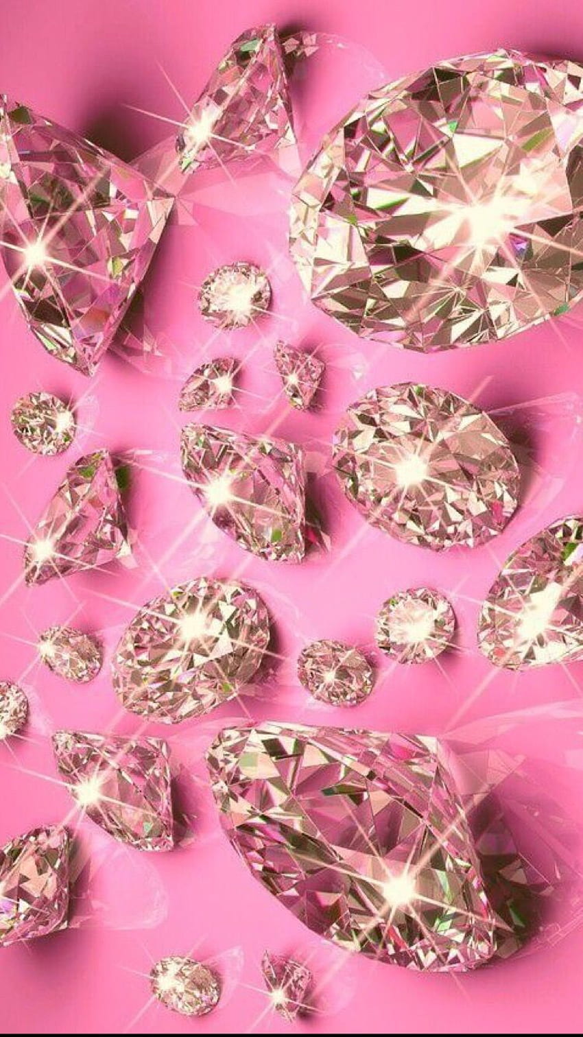 Diamantes rosas, Bling fondo de pantalla del teléfono
