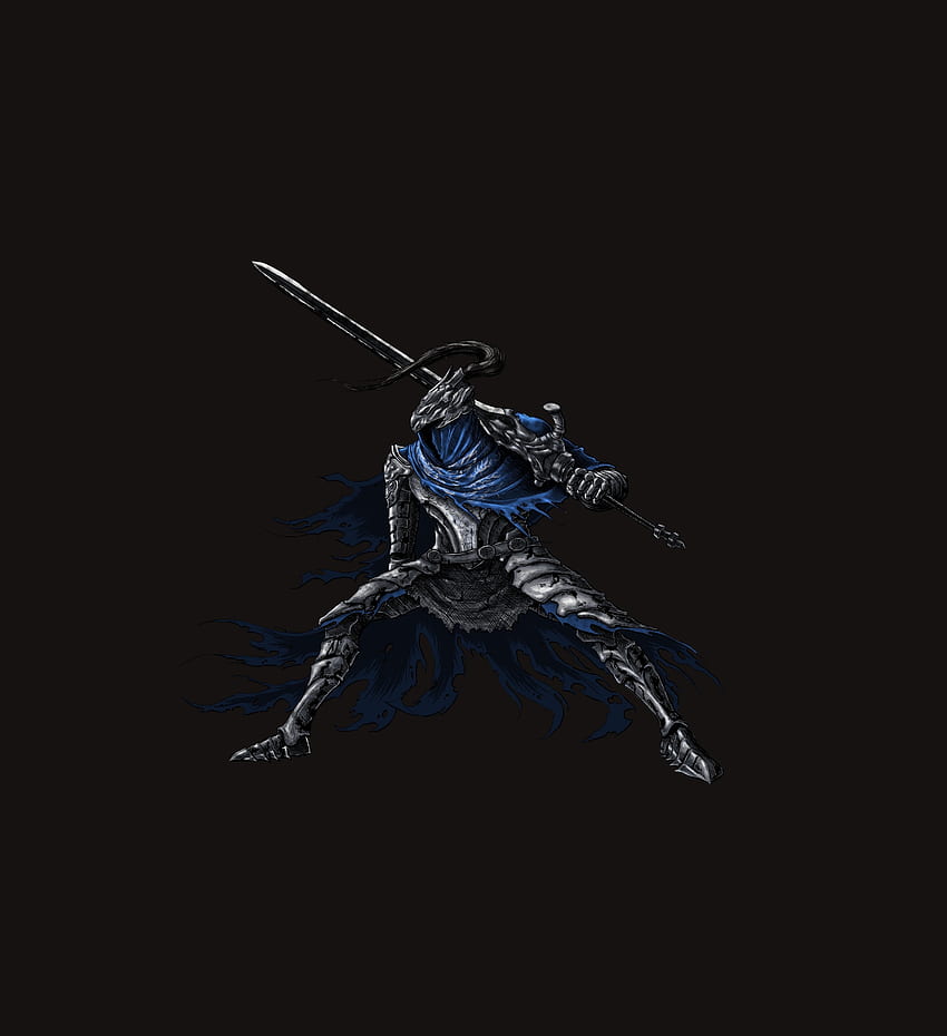 Minimal, warrior, video game, Dark Souls HD phone wallpaper