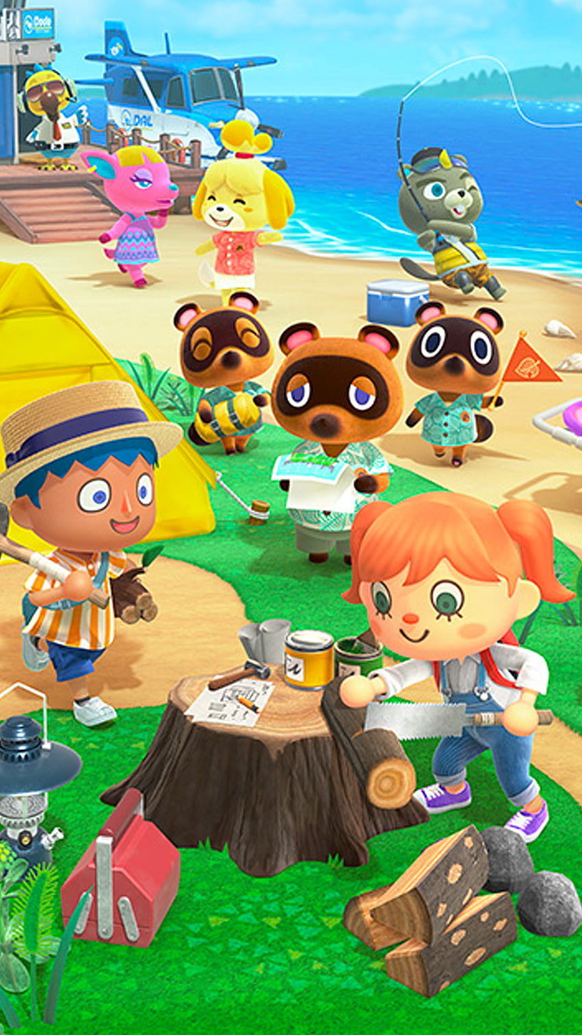 Chwyć swój nowy telefon Animal Crossing New Horizons Tapeta na telefon HD