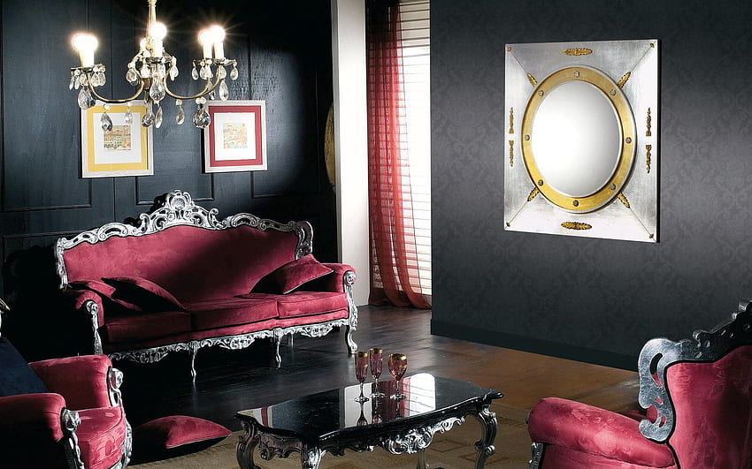 Interior, , , Beautiful, Royal Style, Dark Tones HD wallpaper