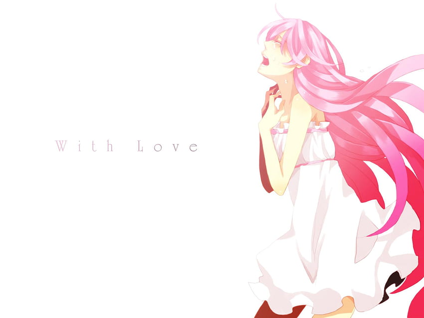 With Love, just be friends, luka, awesome, song, cute, vocaloid, dress, beauty, nice, music, vocaloids, megurine luka, white, girl, beautiful, pink hair, diva, pink, anime, pretty, love, cool , megurine, idola, virtual Wallpaper HD