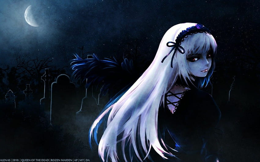 Dark Anime Girl : , , for PC and Mobile. for iPhone, Android, Cool Black Anime HD wallpaper