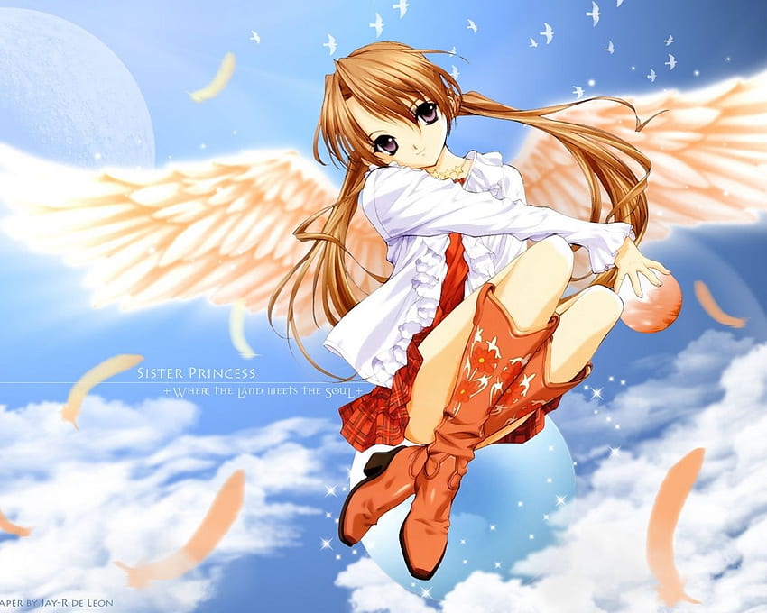 anime, gadis, malaikat, sayap standar 5, Soul Land Wallpaper HD