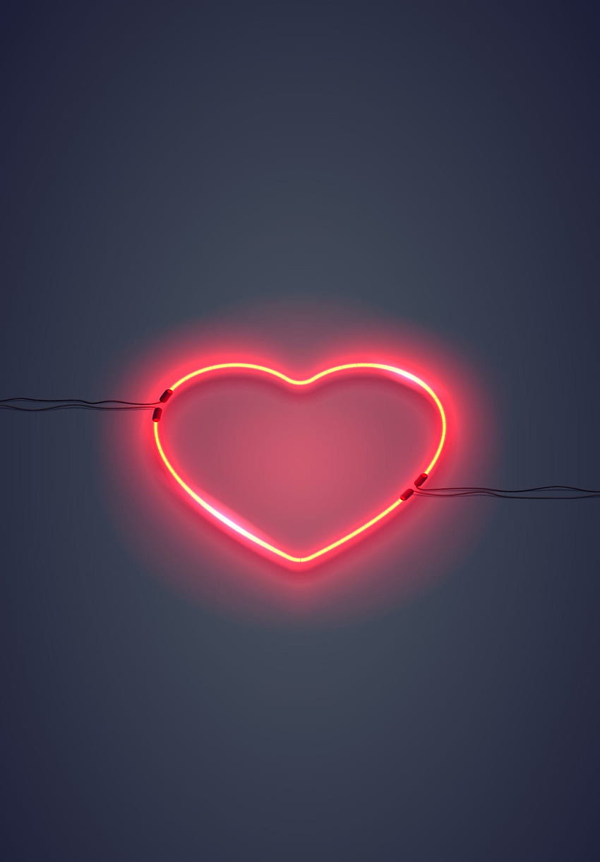 Aşk, Neon, Arka Işık, Aydınlatma, Kalp HD telefon duvar kağıdı