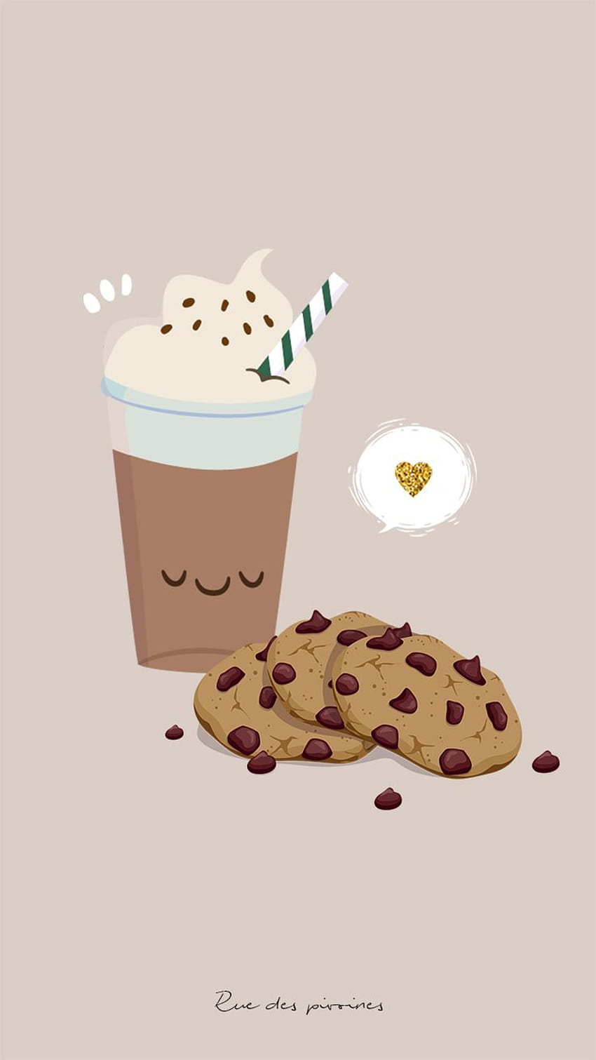 Cookie 6 750×1 333 piks. Iphone Słodkie, słodkie jedzenie, słodkie, kawa i ciasteczka Tapeta na telefon HD