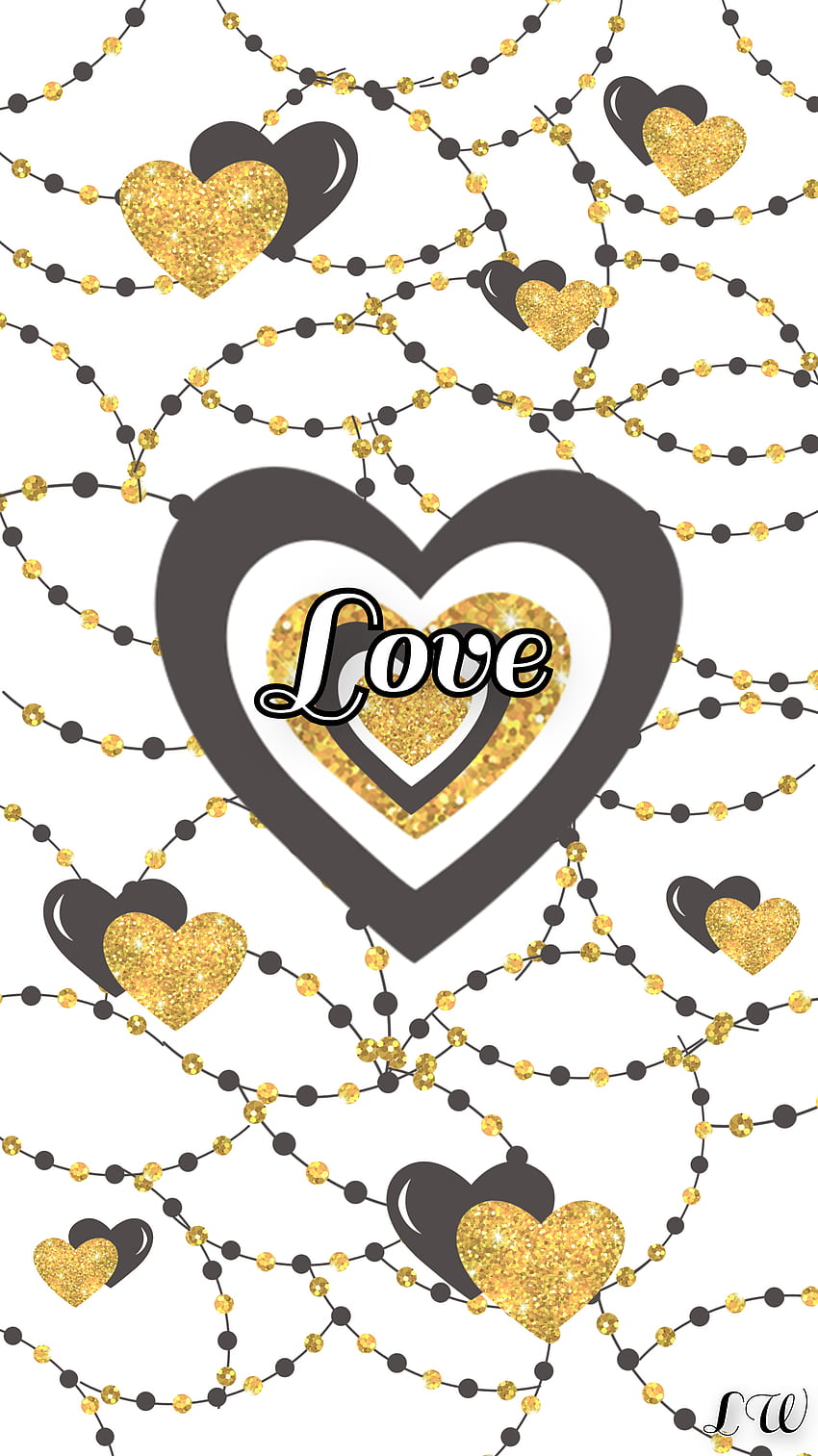 Gold glitter heart seamless pattern Symbol of love Valentine day  stock  vector 946701  Crushpixel