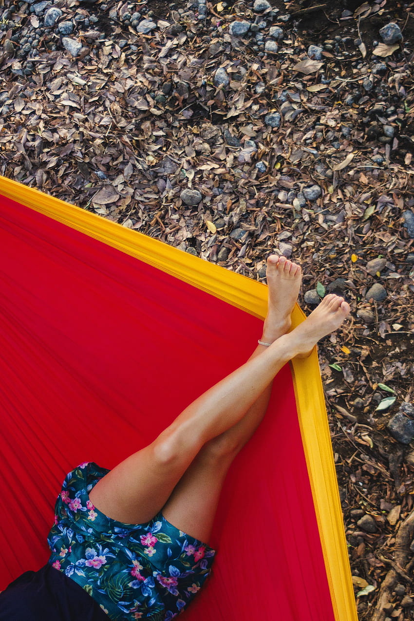 Legs, Relaxation, Rest, Girl, Hammock HD phone wallpaper