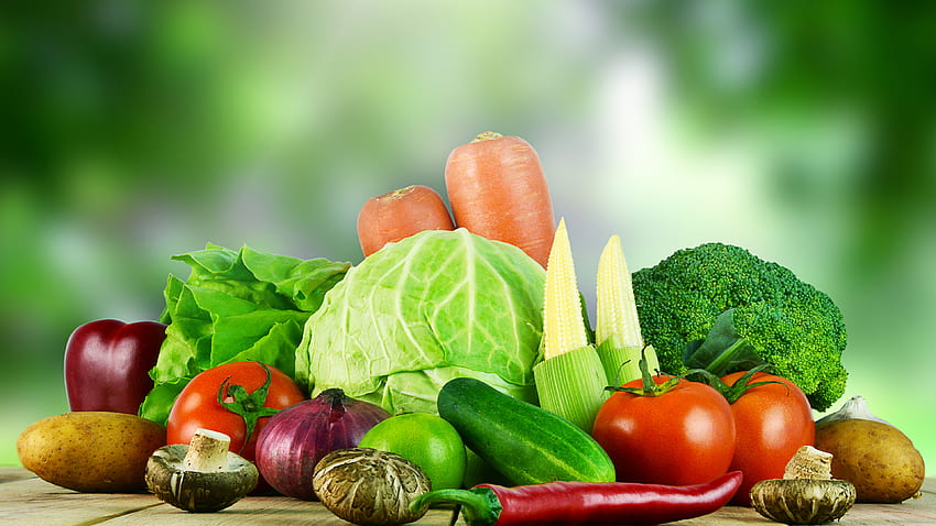 зеленчук, натурални храни, пълноценна храна, местна храна, храна, зеленчук, веганско хранене, листен зеленчук, градинска салата, храстовиден домат, суперхрана - целувка, зеленчуци HD тапет