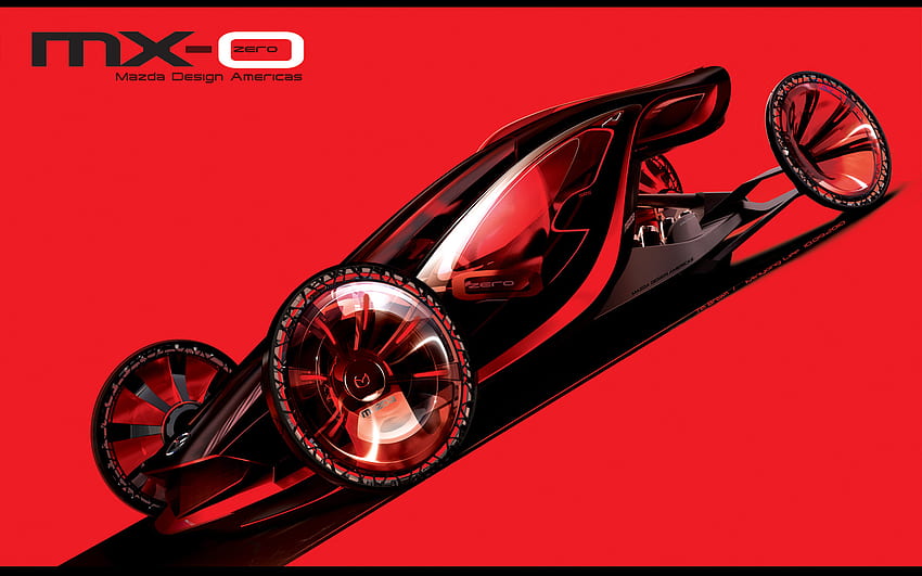Mazda MX-0 Concept Design, mx, 2010, concept, red HD wallpaper