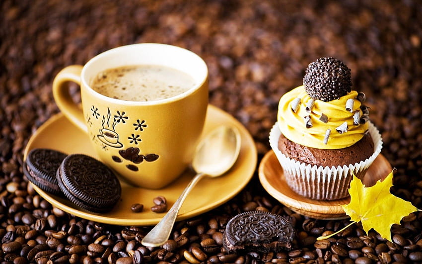 Neu Guten Morgen afari Data Src - Kaffee mit Oreo-Keksen - - HD-Hintergrundbild