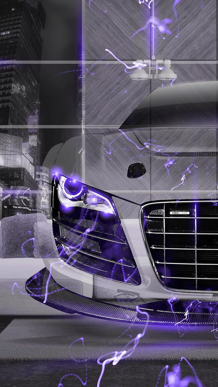 Audi R8 Fantasy Crystal Home Energy Car 2015 iPhone 6 / 6 Plus HD phone wallpaper