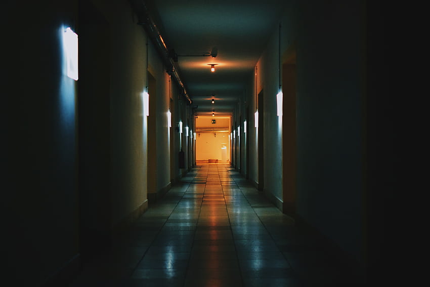 Gebäude, Dunkel, Beleuchtung, Korridor, Beleuchtung HD-Hintergrundbild