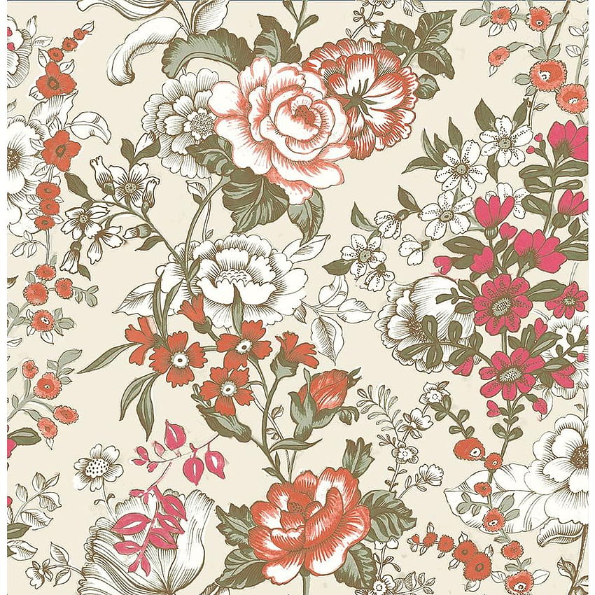 A Street Gypsy Red Damask Paper Strippable Roll (Covers 56.4 Sq. Ft.) 1014 001865 The Home Depot, Boho Vintage HD phone wallpaper