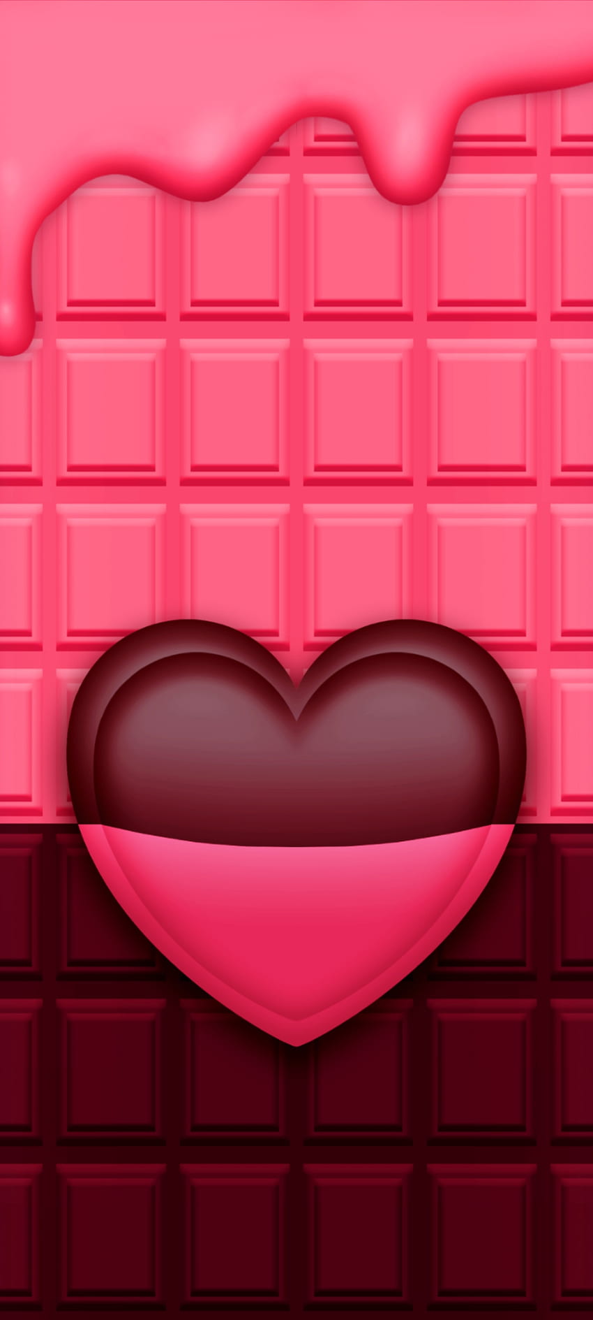 Coração de Chocolate, amor, laranja, vermelho, premium, dia dos namorados Papel de parede de celular HD
