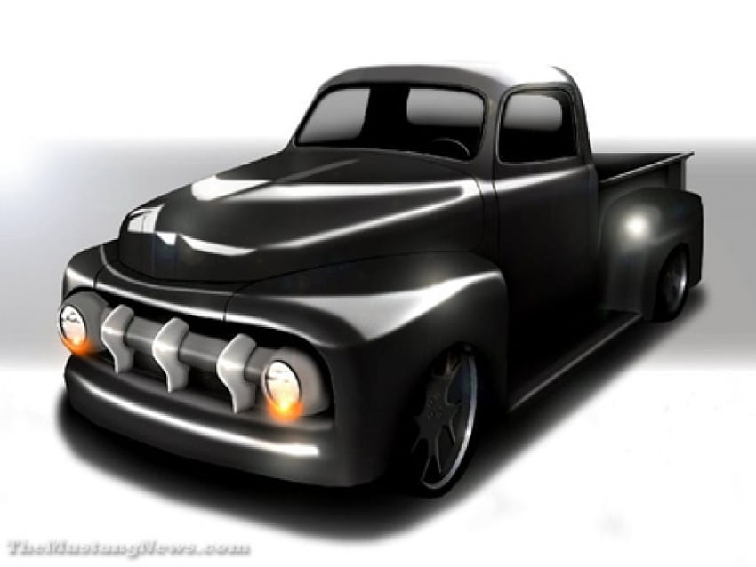 Black Dodge, black, truck HD wallpaper