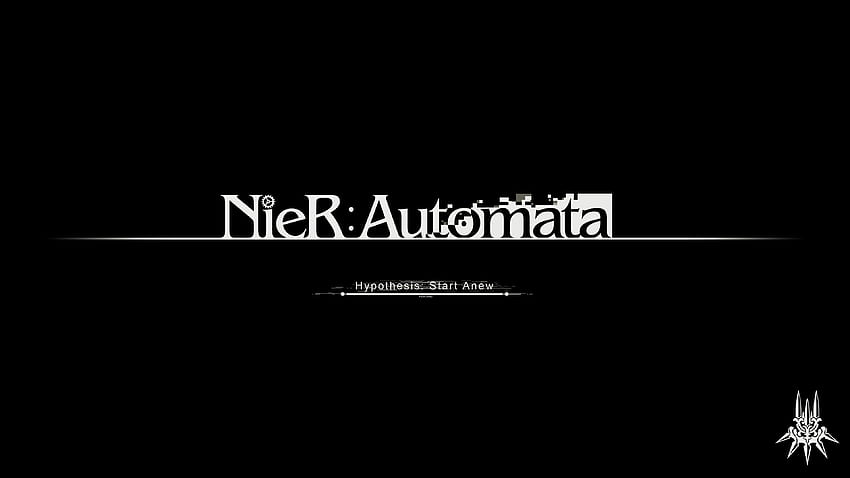 NieR:Automata iki ton varyantında. Saf beyaz HD duvar kağıdı