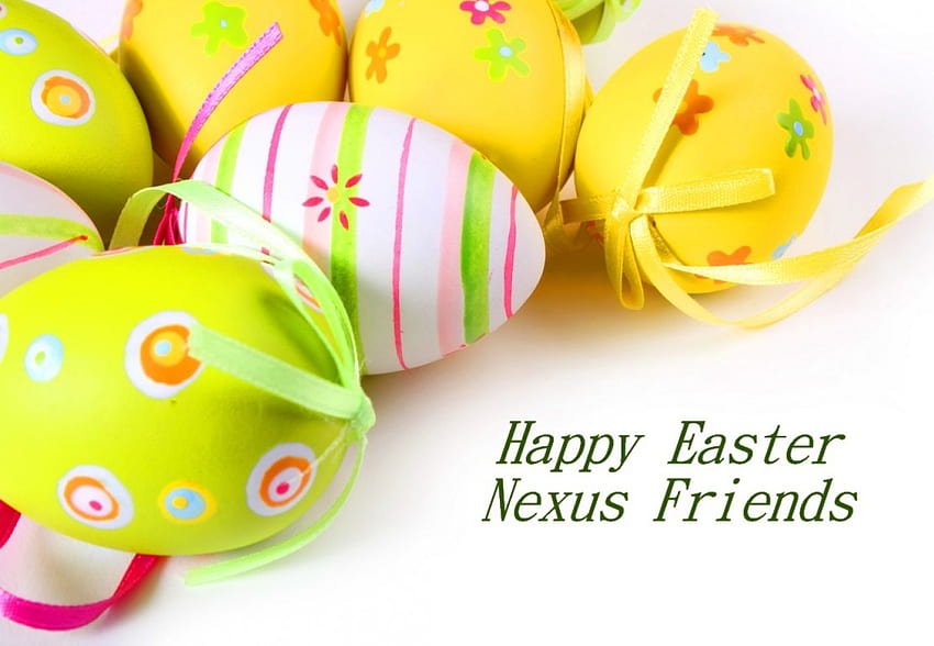 Happy Easter, greeting, colors, Easter, eggs HD wallpaper