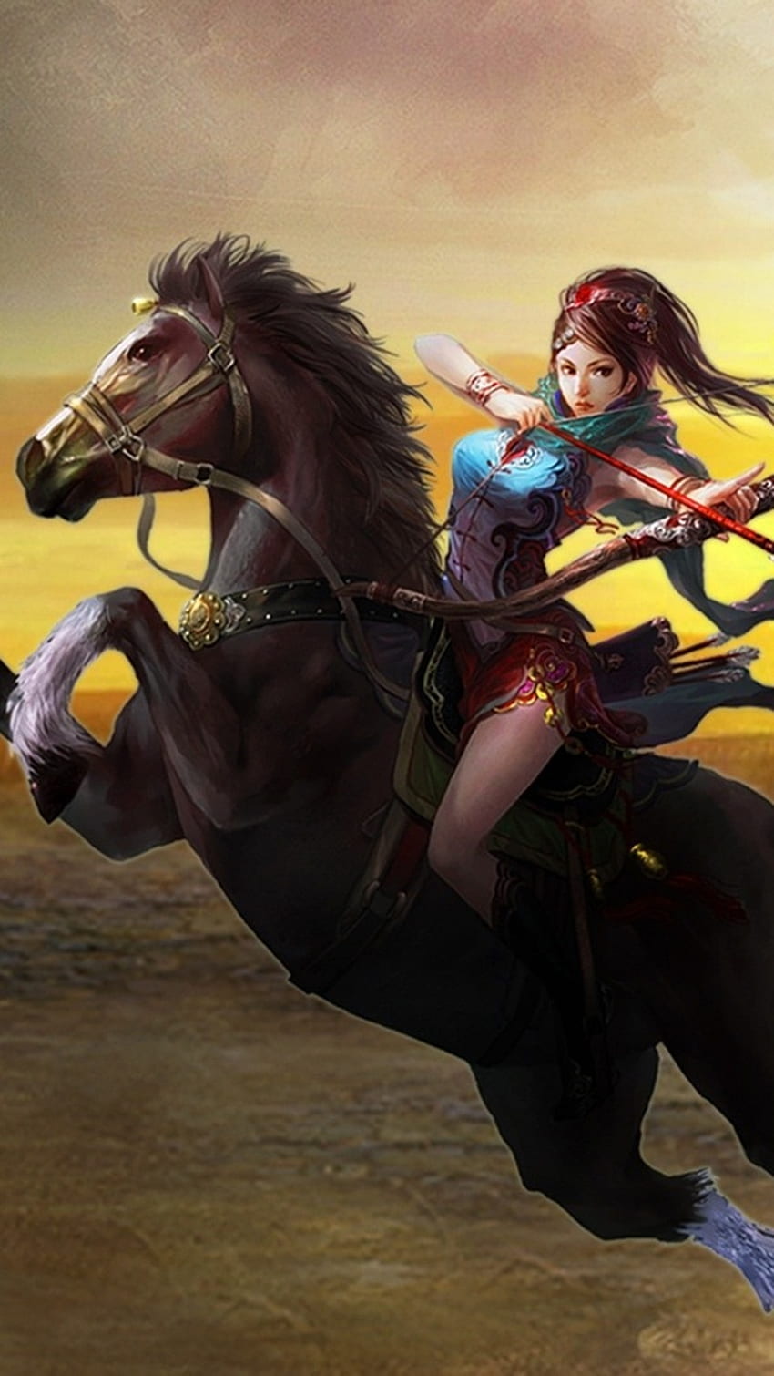 Warriors, Horse Archery HD phone wallpaper
