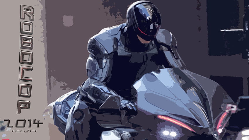 Robocop on Bike 2014 ยนตร์ฮอลลีวูดเรื่องใหม่ BigBike วอลล์เปเปอร์ HD