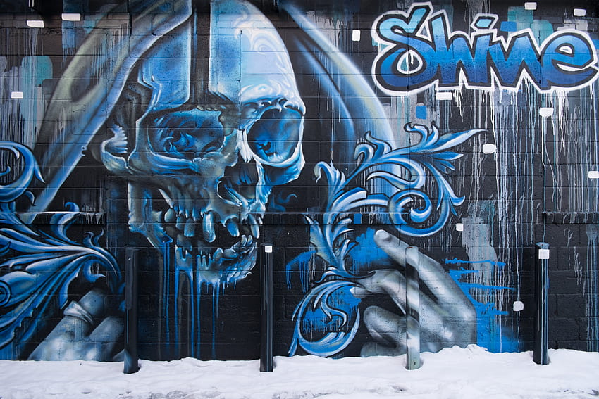 Art, Wall, Graffiti, Street Art, Skull HD wallpaper