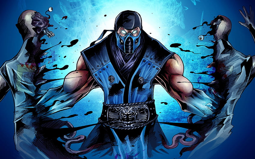 Mortal Kombat X SubZero Ninja Art Blue Mask, Mortal Kombat X Sub-Zero fondo de pantalla